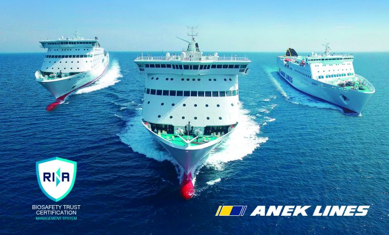 ANEK LINES: Biosafety Trust Certification από τον RINA  για ασφαλές ταξίδι έναντι της εξάπλωσης του COVID 19