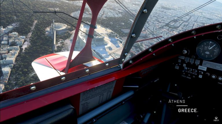 Πτήση πάνω από την Ακρόπολη στο Microsoft Flight Simulator