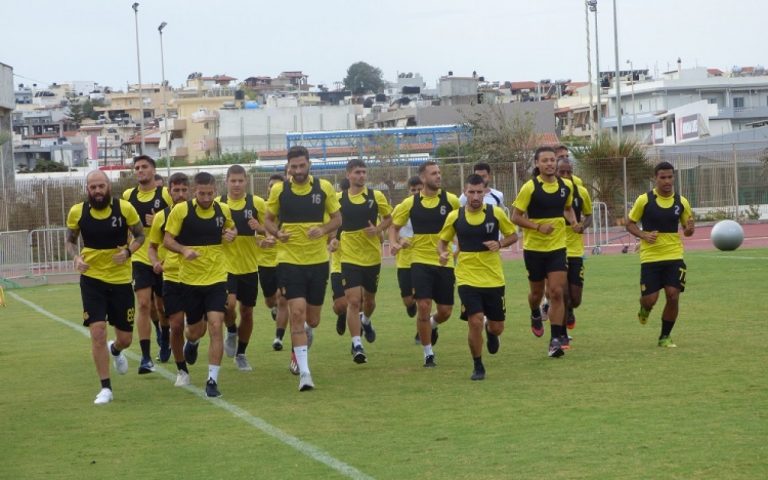 “Βροχερή” η σημερινή προπόνηση του Εργοτέλη