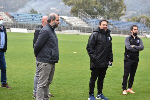 Pics | Ο Ροκάκης παρουσίασε τον Παπαδόπουλο στους παίκτες των Χανίων