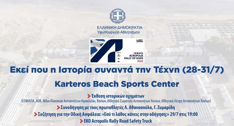 Το ΕΚΟ Ράλλυ Ακρόπολις 2022 ξεκινά την Πέμπτη 28 Ιουλίου από τον Καρτερό