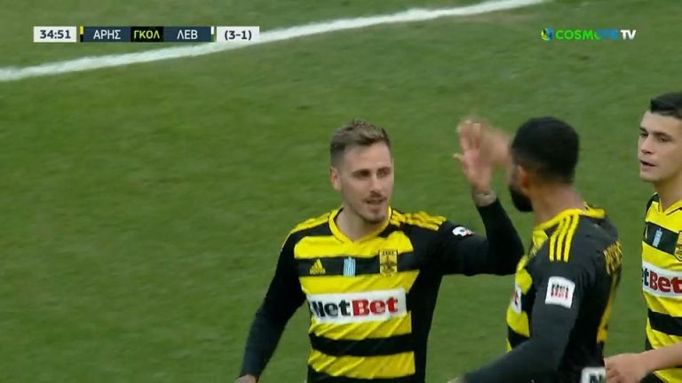 Video | Άρης – Λεβαδειακός 1-0: O Μαντσίνι ευστοχεί από την άσπρη βούλα