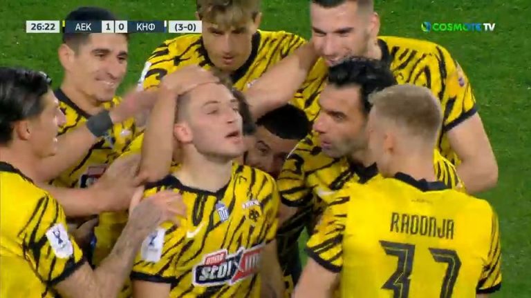 Video | ΑΕΚ – Κηφισιά 1-0: ΚΕΡΑΥΝΟΣ του Μουστακόπουλου από τα 25 μέτρα