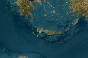 Ισχυρός σεισμός αισθητός στη Δυτική Κρήτη