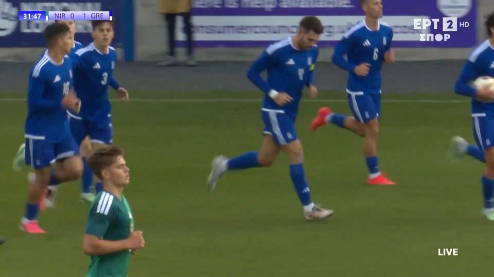 Video | B. Ιρλανδία U21 – Eλλάδα U21: 0-1, ο Μύθου με κεφαλιά δίνει το προβάδισμα στην Εθνική