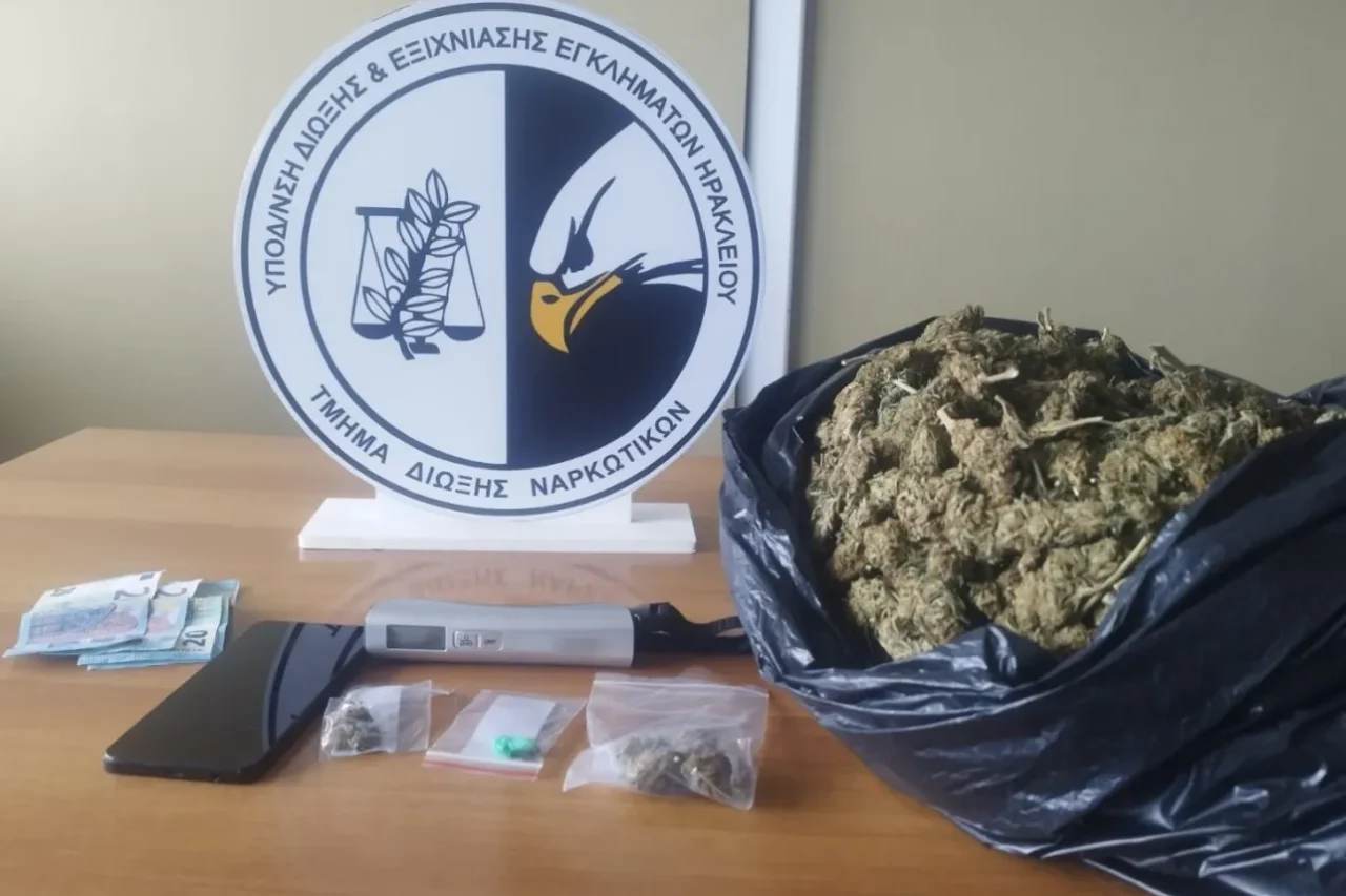 Σχεδόν 3 κιλά κάνναβης και κοκαΐνη αποκάλυψε αστυνομική επιχείρηση στο Ηράκλειο